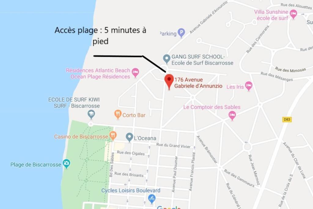 Maison 4 à 5 personnes au pied des plages Biscarrosse Extérieur photo